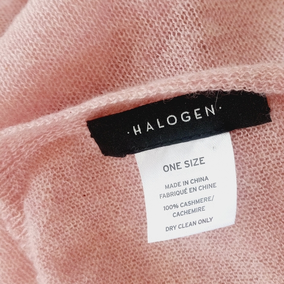 Halogen Blush Pink Cashmere Oversized Wrap Blanket Scarf - Picture 4 of 13